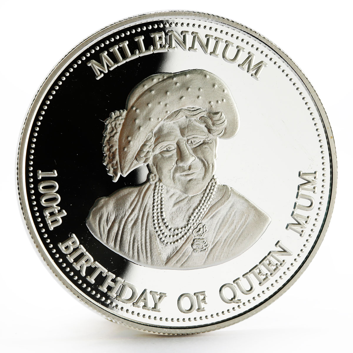 Zambia 1000 kwacha Millenium series 100th Birthday of Queen Mum silver coin 2000