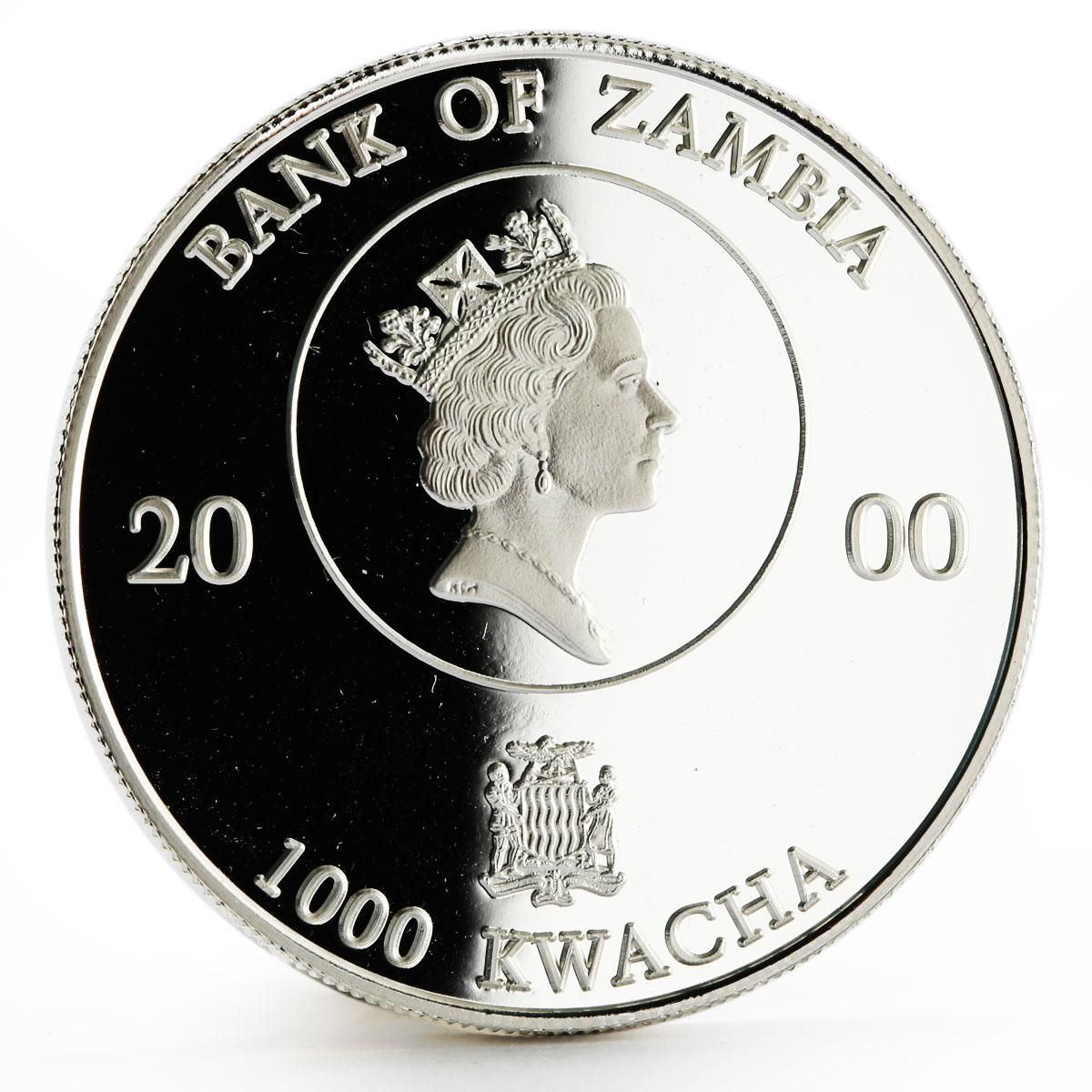 Zambia 1000 kwacha Millenium series 100th Birthday of Queen Mum silver coin 2000