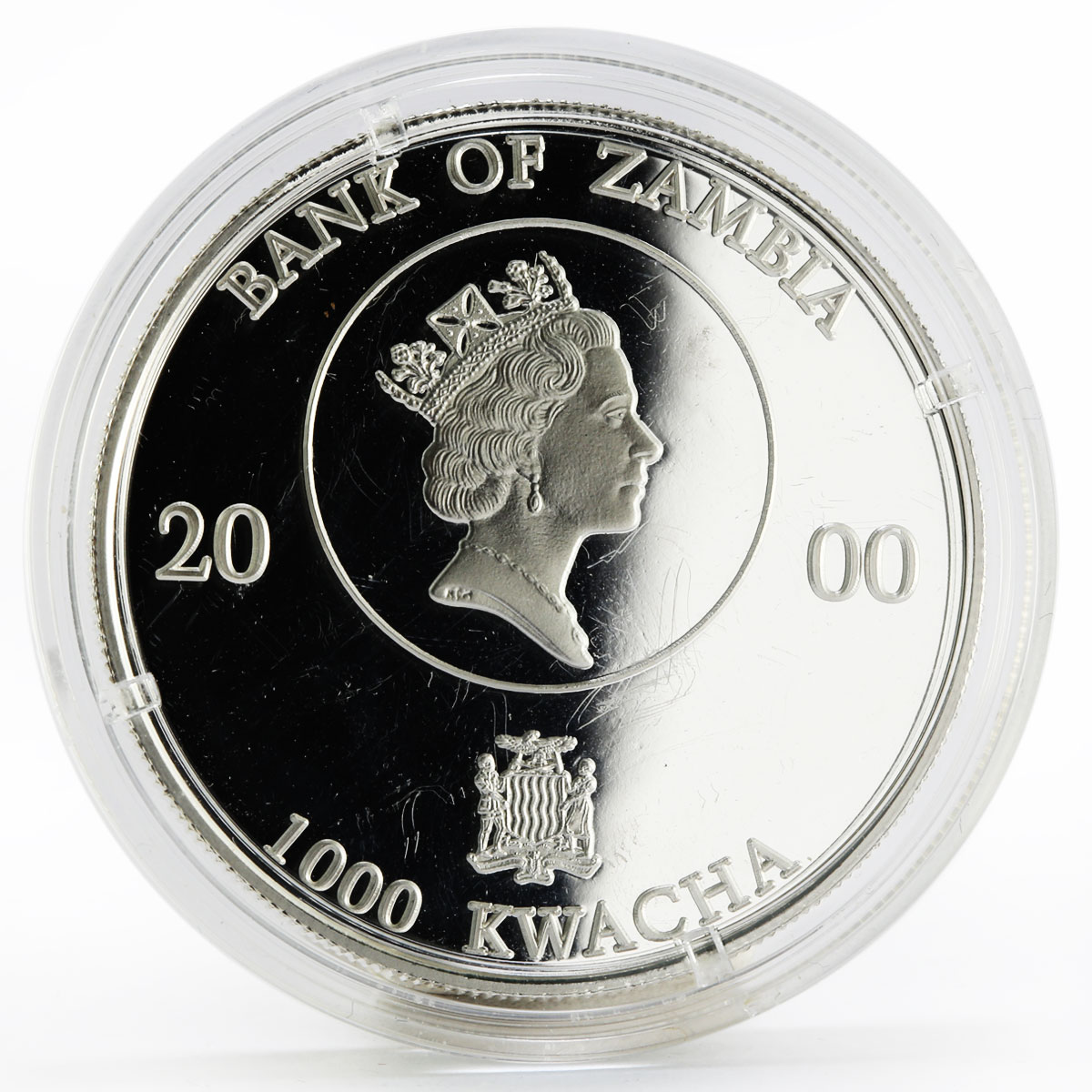 Zambia 1000 kwacha Millenium series 100th Birthday of Queen Mum silver coin 2000