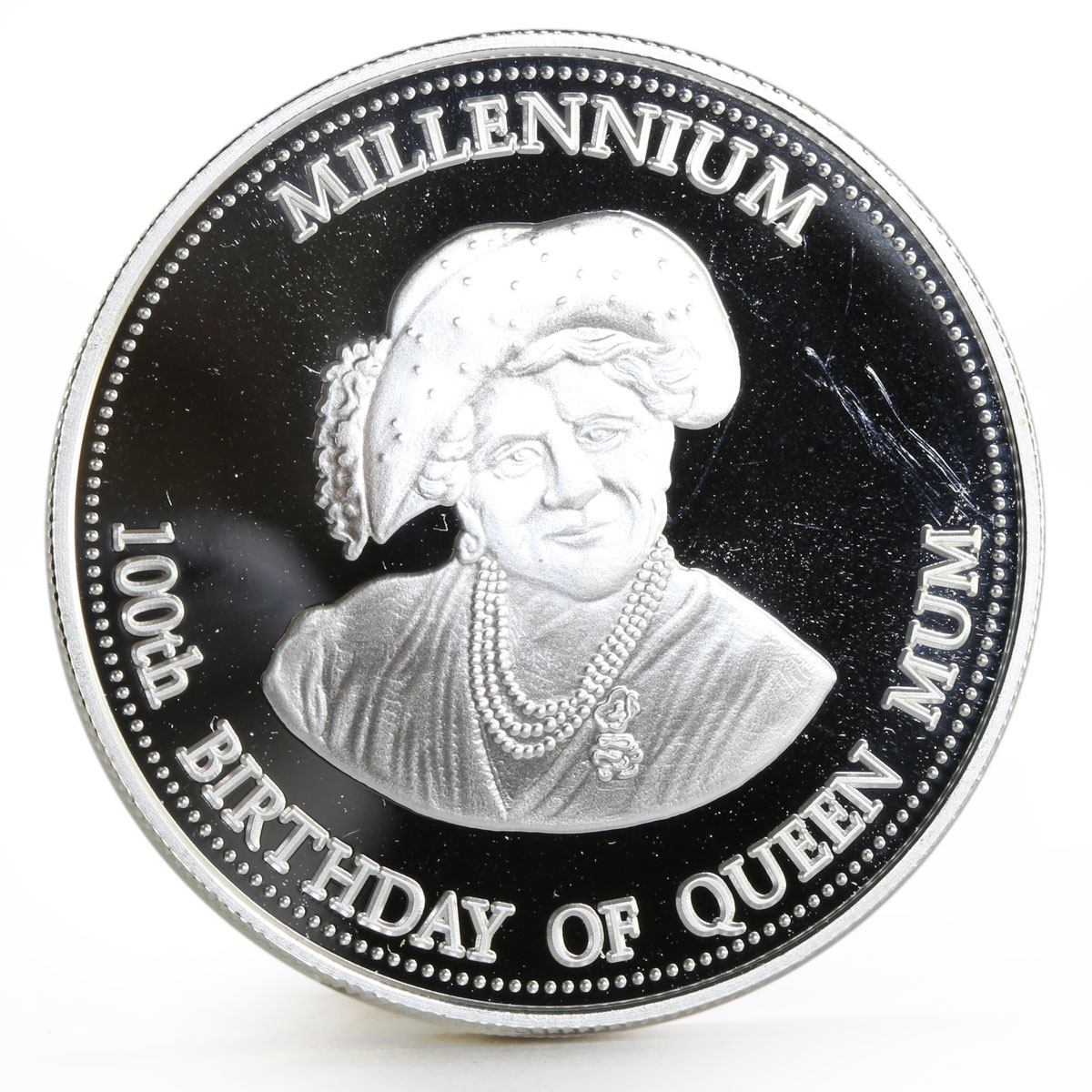 Zambia 1000 kwacha Millenium series 100th Birthday of Queen Mum silver coin 2000