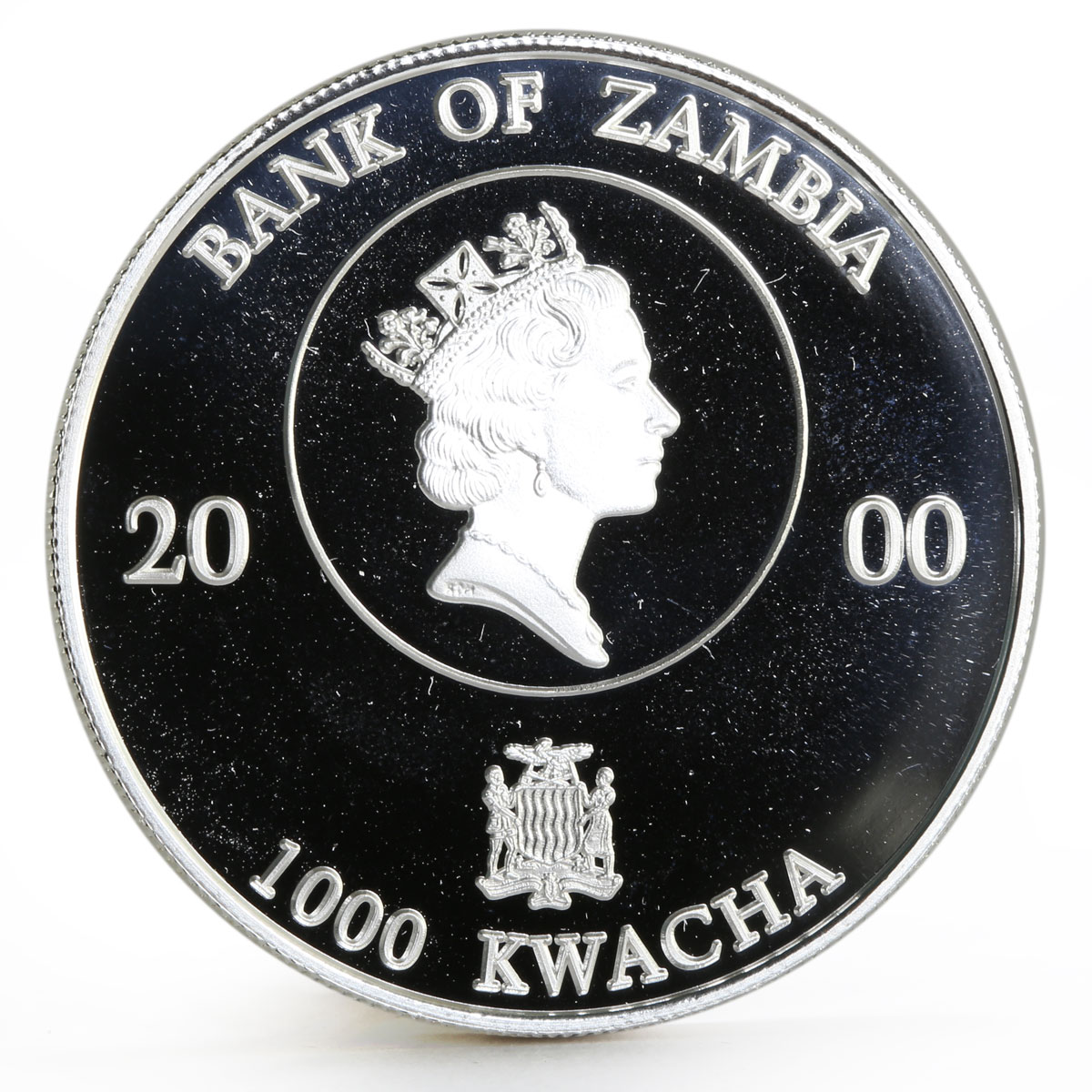Zambia 1000 kwacha Millenium series 100th Birthday of Queen Mum silver coin 2000