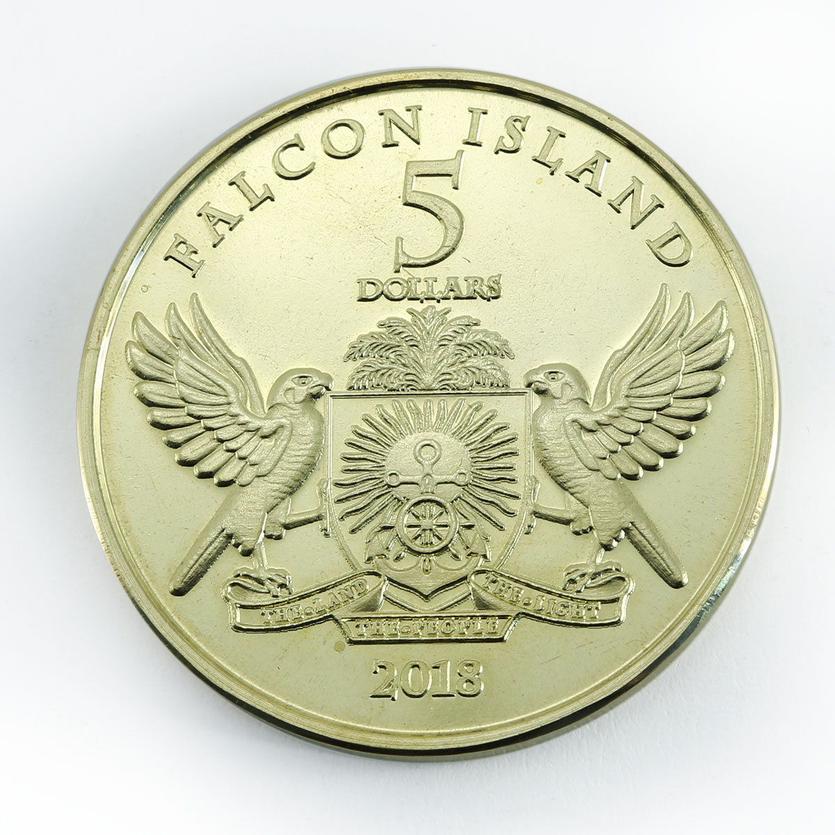 Falcon Island 5 dollars Siberian birds Osprey coin 2018