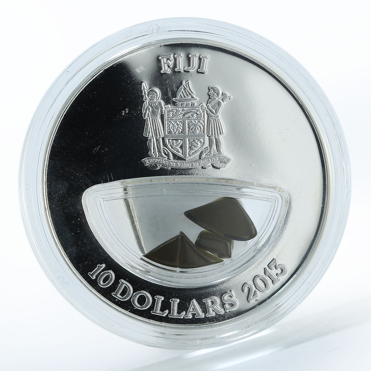 Fiji 10 dollars Meteorite Murchison Australia 1969 silver coin 2013