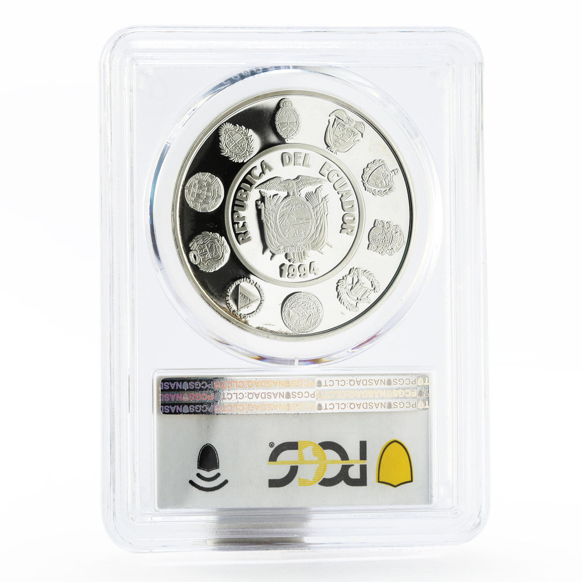 Ecuador 5000 sucres Ibero American series II Penguins PR67 PCGS silver coin 1994