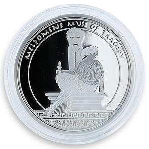 Fiji 2 dollars Mythologies of the World Muses Melpomene Tragedy silver coin 2011