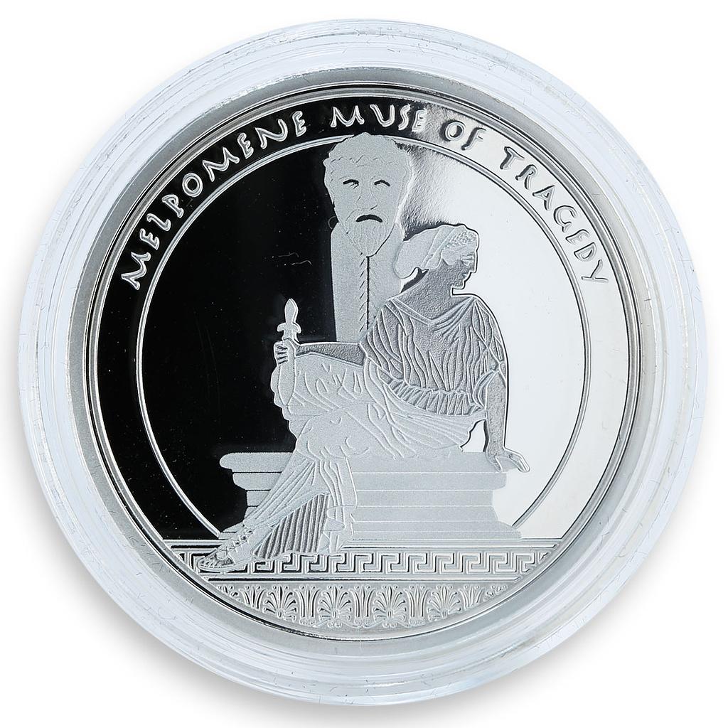 Fiji 2 dollars Mythologies of the World Muses Melpomene Tragedy silver coin 2011