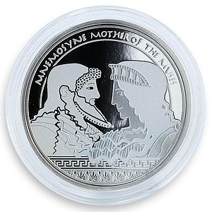 Fiji 2 dollars Mythologies of the World Muses Mnemosyne Mother  silver coin 2011