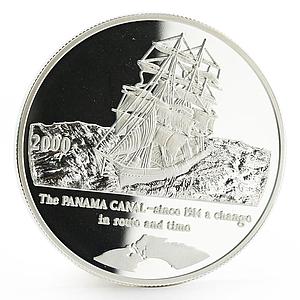 Congo 10 francs Panama Canal series Sailing Ship proof silver coin 2000