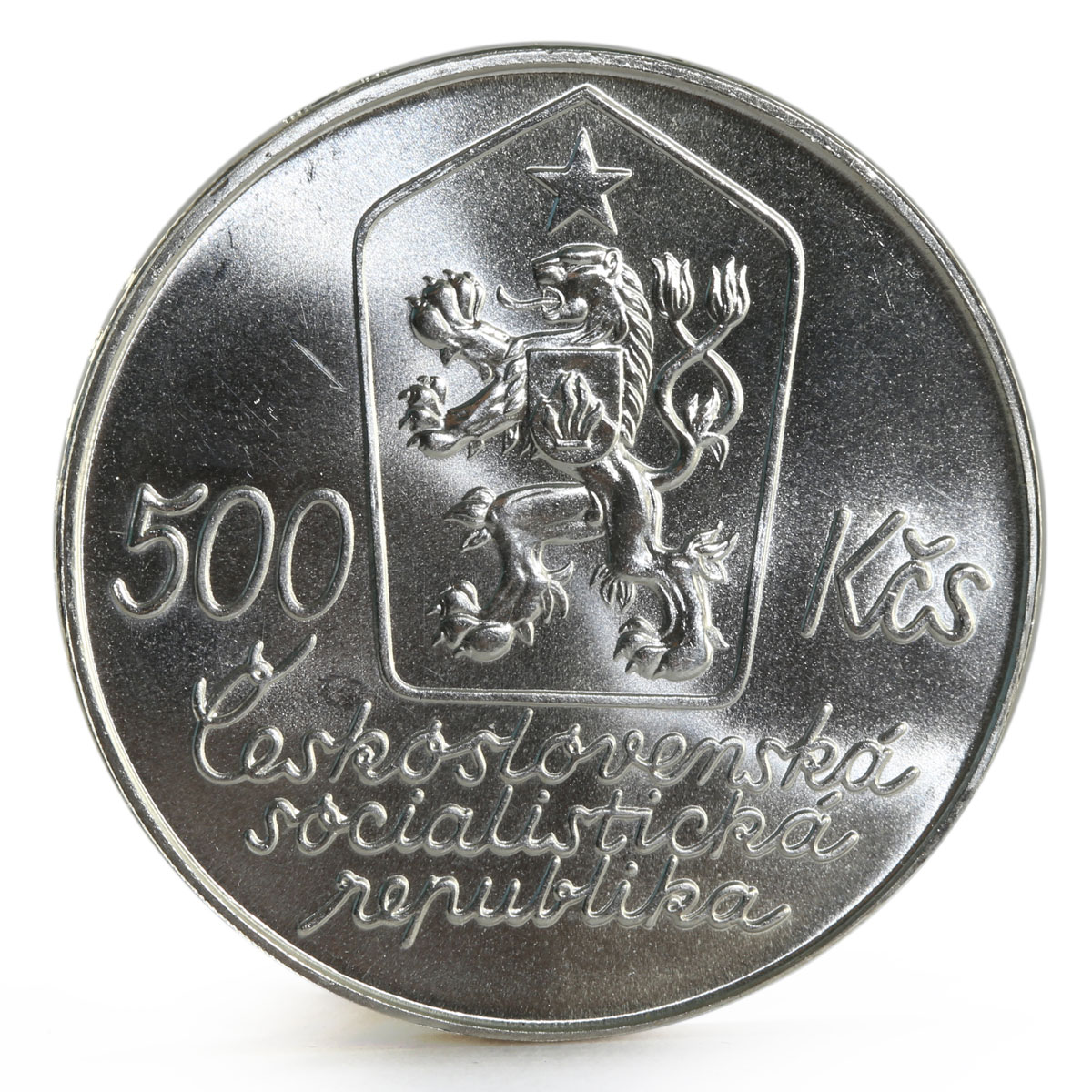 Czechoslovakia 500 korun Centennial of Painter Josef Lada silver coin 1987