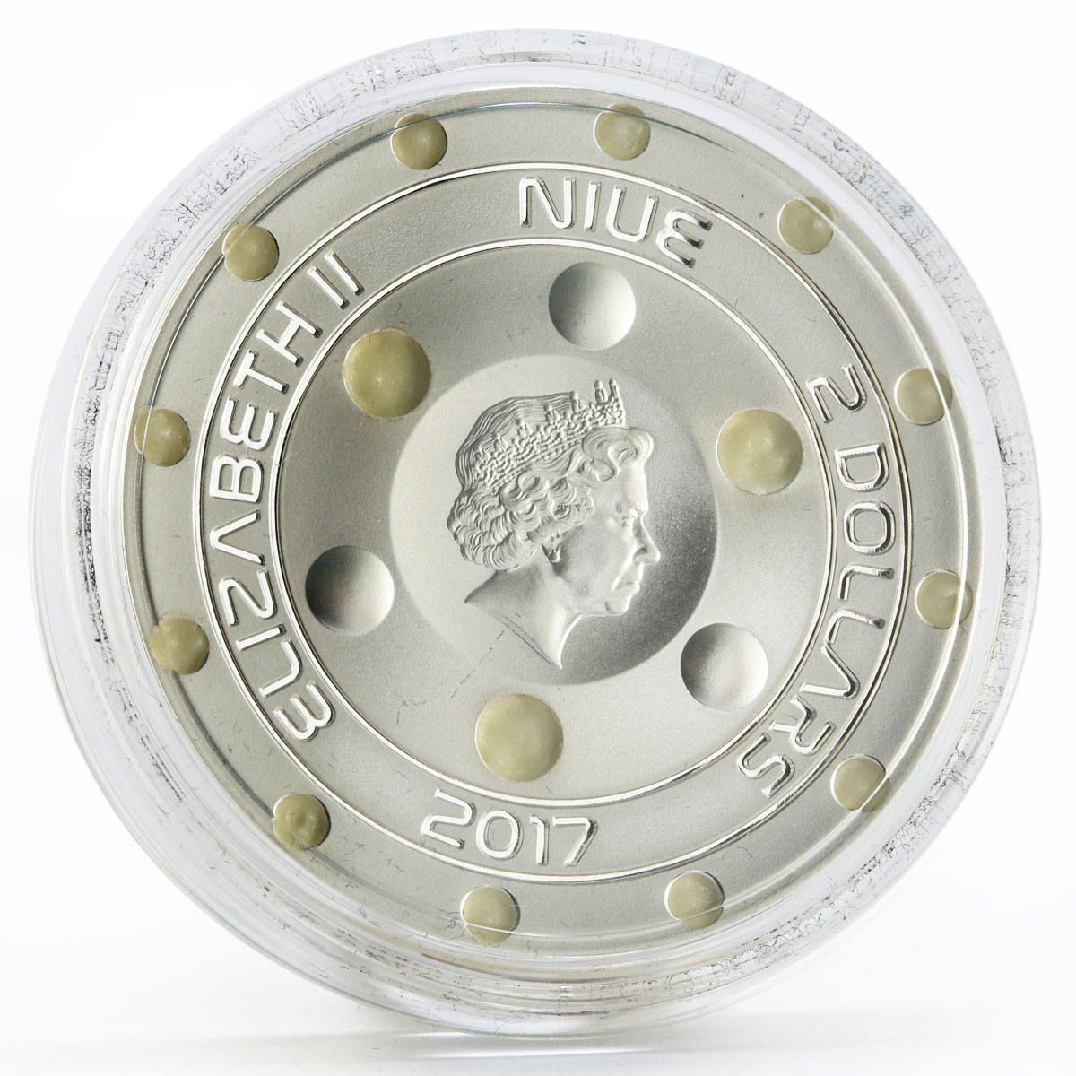 Niue 2 dollars The 70th Anniversary of the Roswell UFO Incident silver coin 2017
