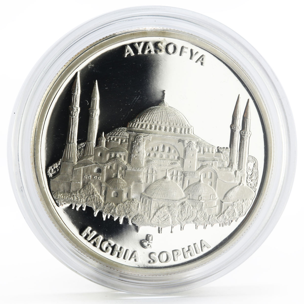 Turkey 10000000 lira Famous Mosques series Haghia Sophia proof silver coin 2002