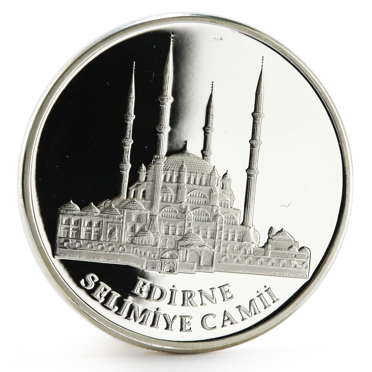 Turkey 20 lira Famous Mosques series Selimiye Mosque in Edirne silver coin 2005