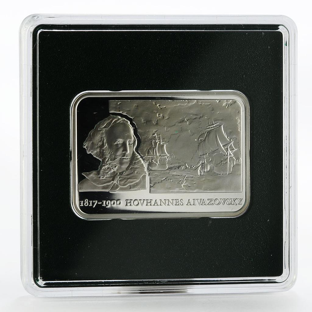 Armenia 100 dram Painter Hovhannes Aivazovsky Art Ship proof silver coin 2006