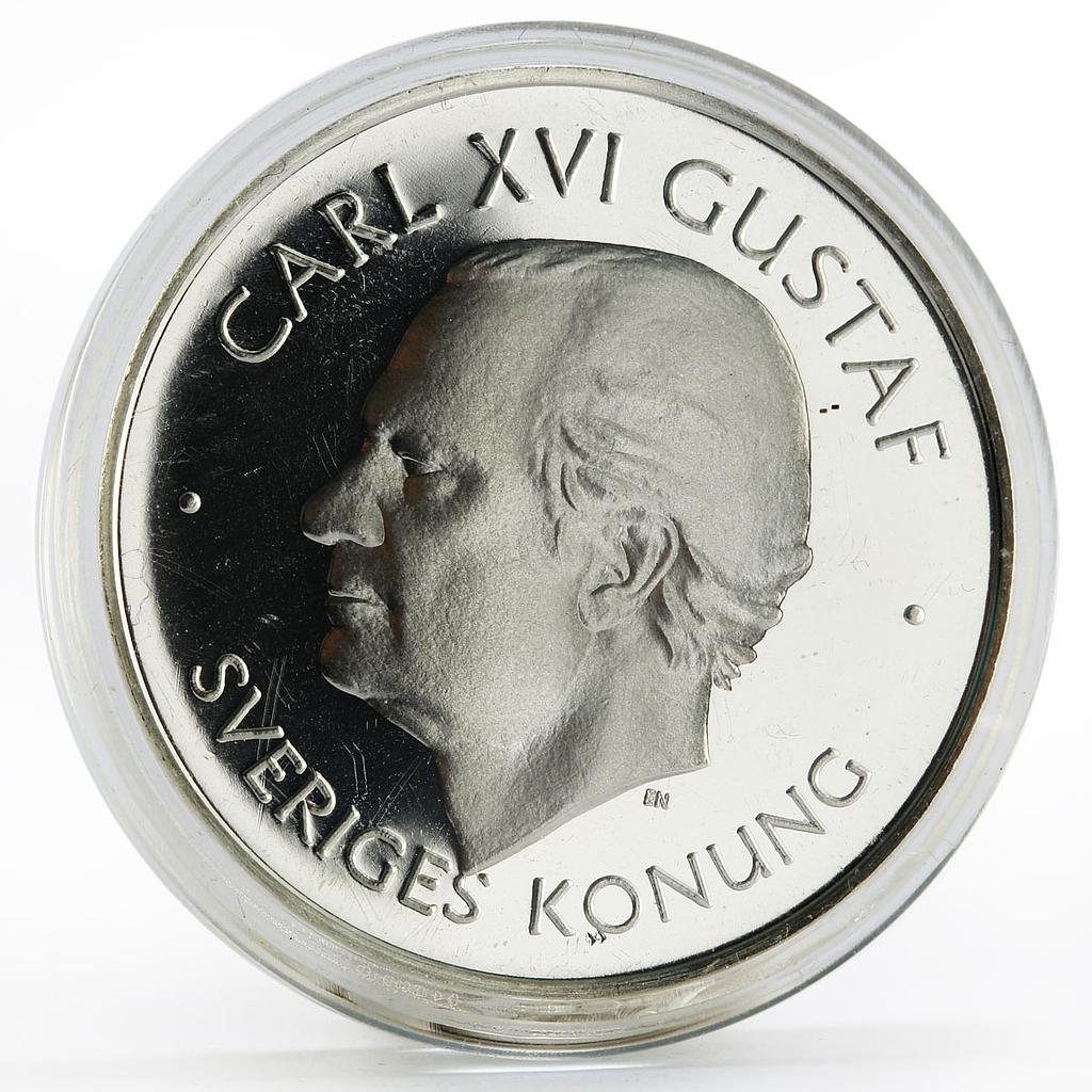 Sweden 200 kronor Historical series Kalmar Union proof silver coin 1997