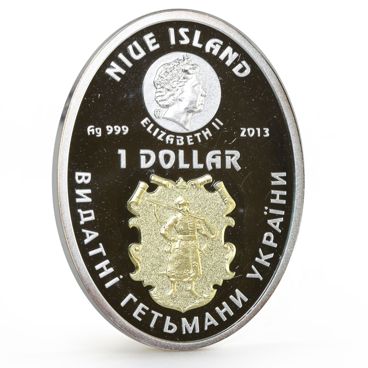 Niue 1 dollar Great Ukrainian Hetmans series Ivan Vyhovsky silver coin 2013