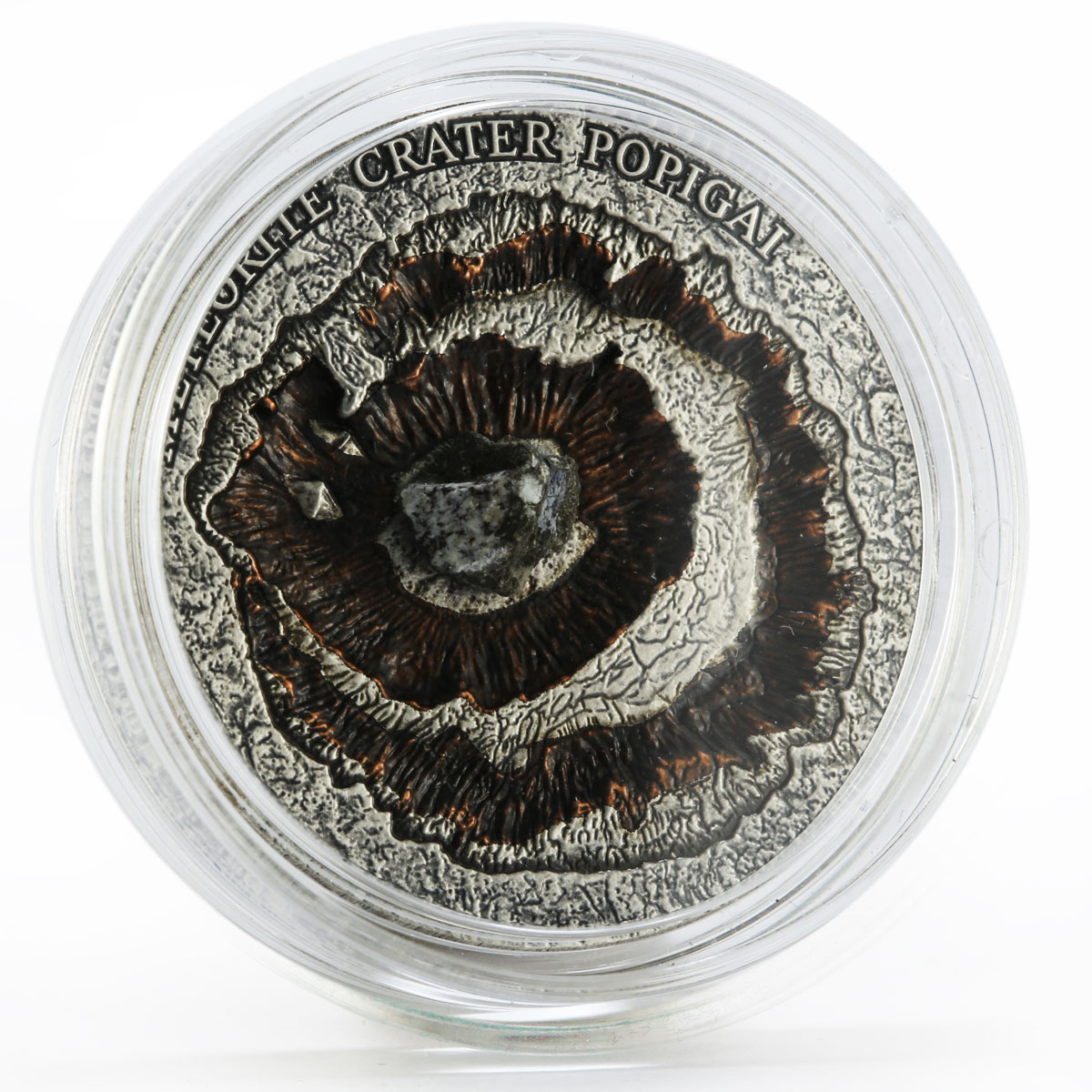 Niue 1 dollar Meteorite Craters series Meteorite Popigai Crater silver coin 2016