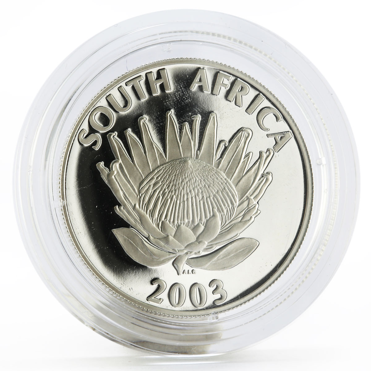 South Africa 1 rand Protea series Cricket World Cup proof silver coin 2003