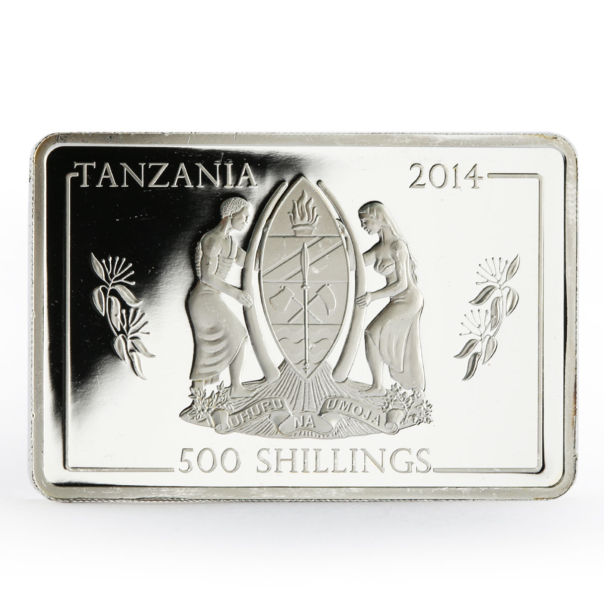 Tanzania 500 shillings Navy Flagships series HMS Bulwark proof silver coin 2014
