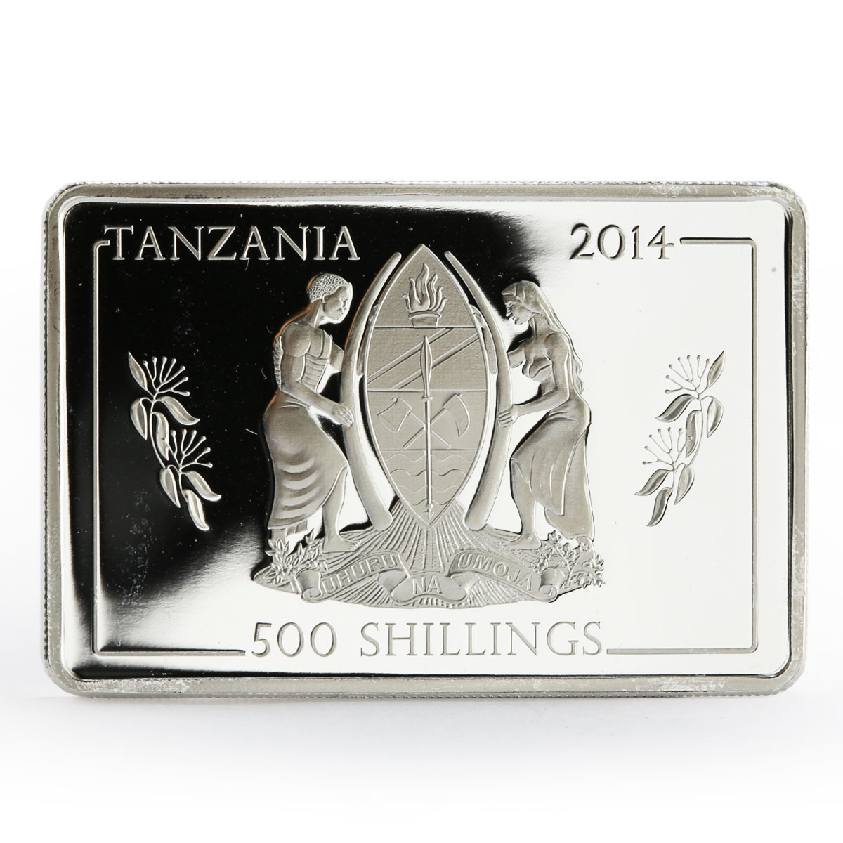 Tanzania 500 shillings Navy Flagships series USS Blue Ridge silver coin 2014