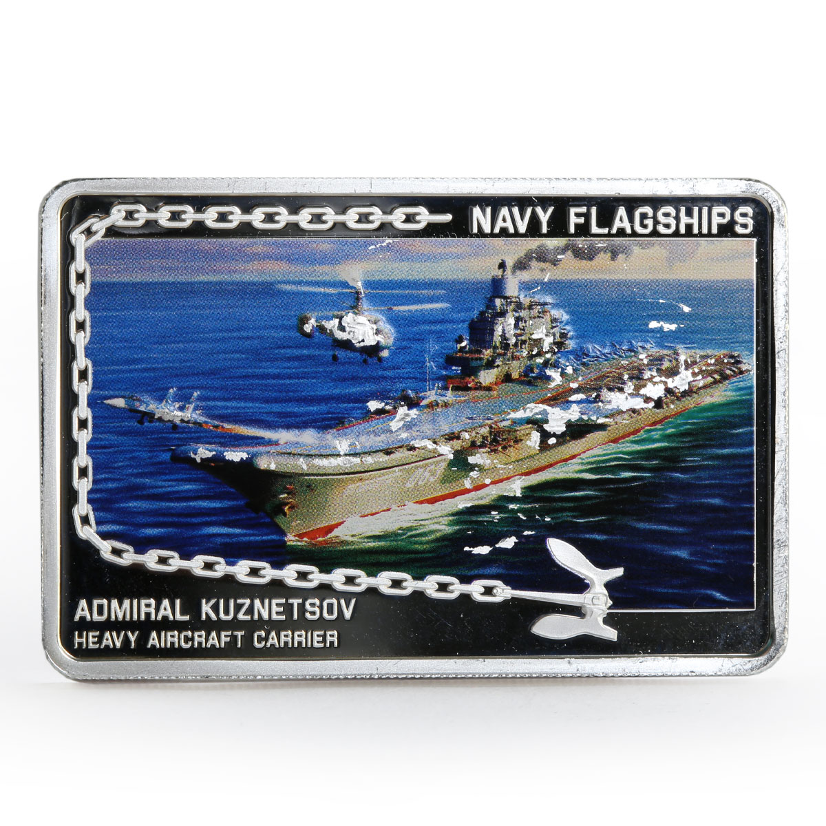 Tanzania 500 shillings Navy Flagships series Admiral Kuznetsov silver coin 2014