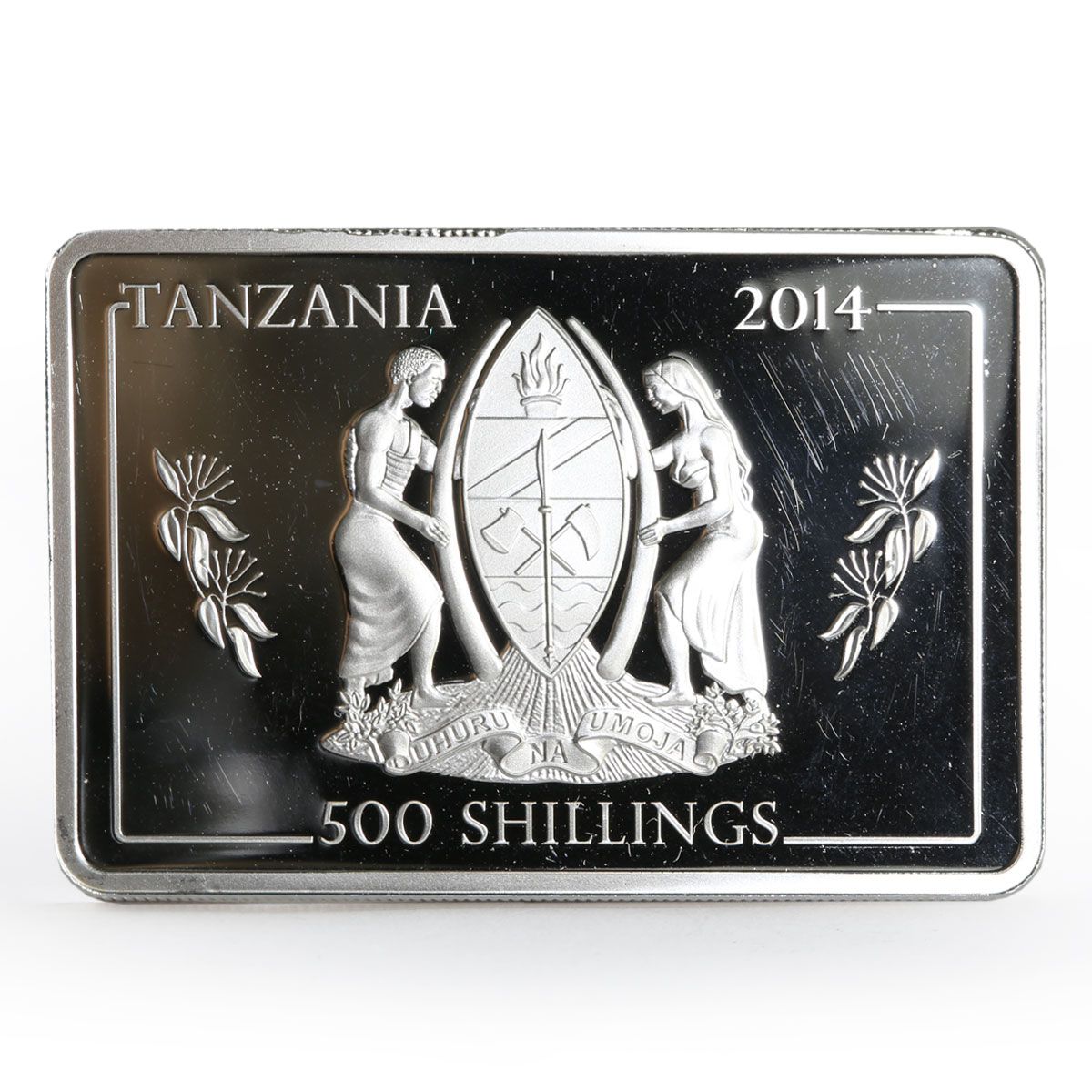 Tanzania 500 shillings Navy Flagships series Charles de Gaulle silver coin 2014