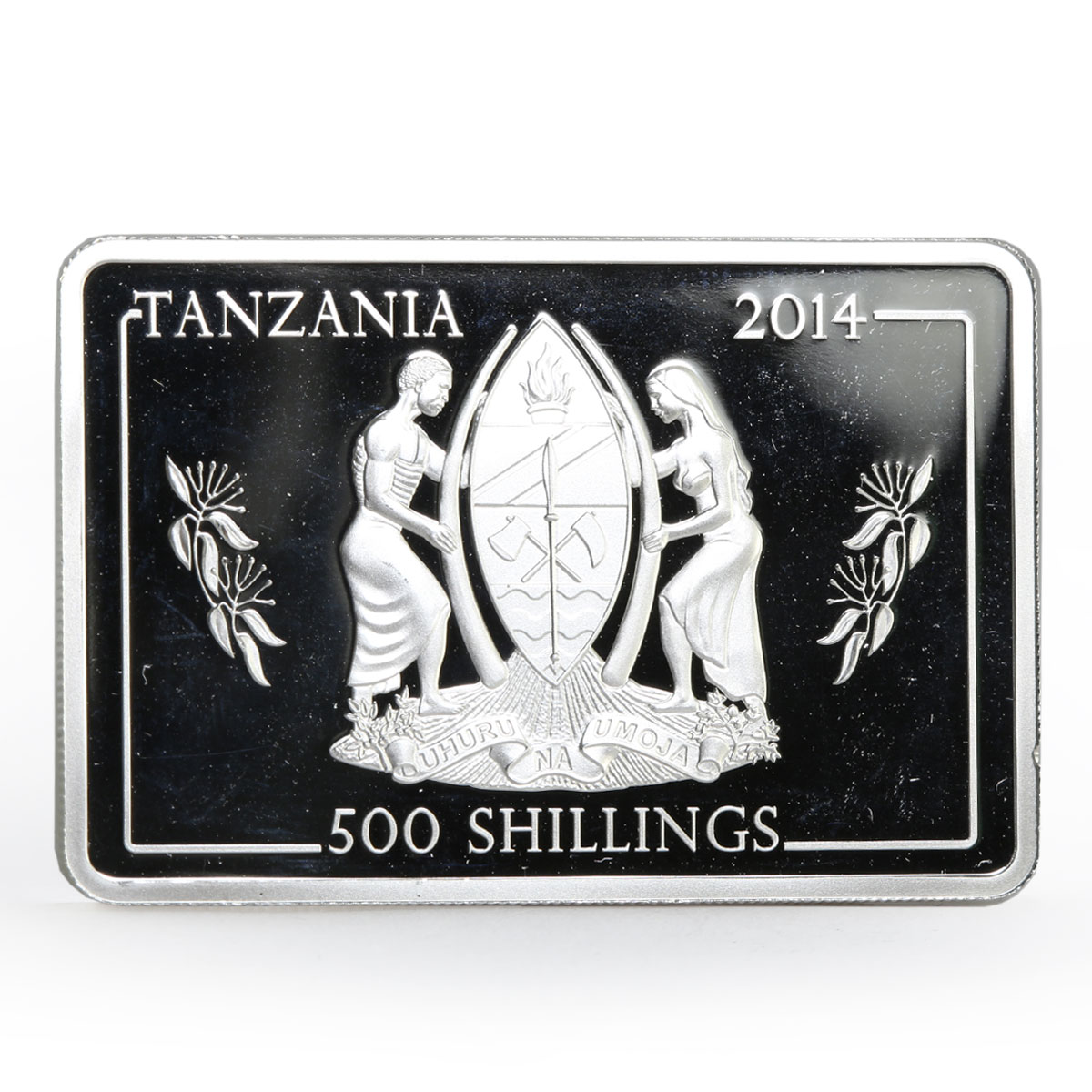 Tanzania 500 shillings Navy Flagships series HMS Bulwark proof silver coin 2014