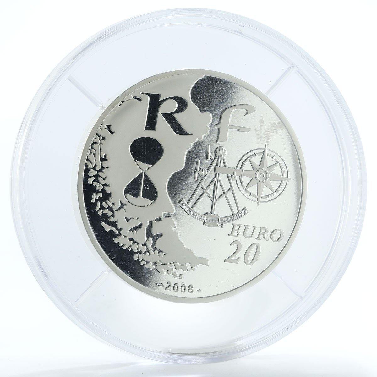 France 20 euro Rouen Armada proof silver coin 2008