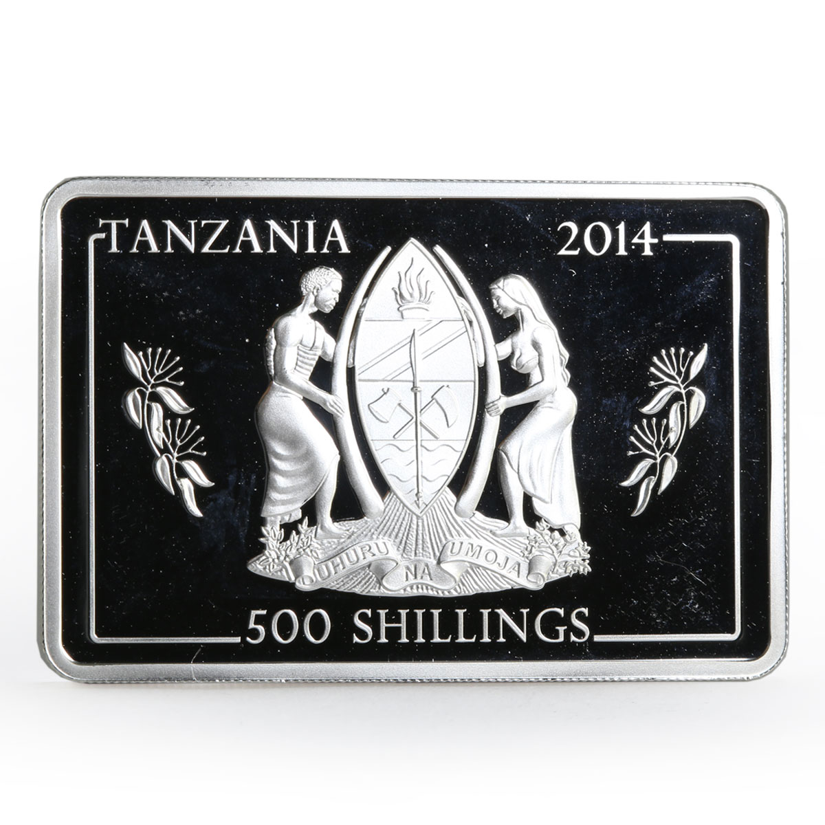 Tanzania 500 shillings Navy Flagships series Charles de Gaulle silver coin 2014