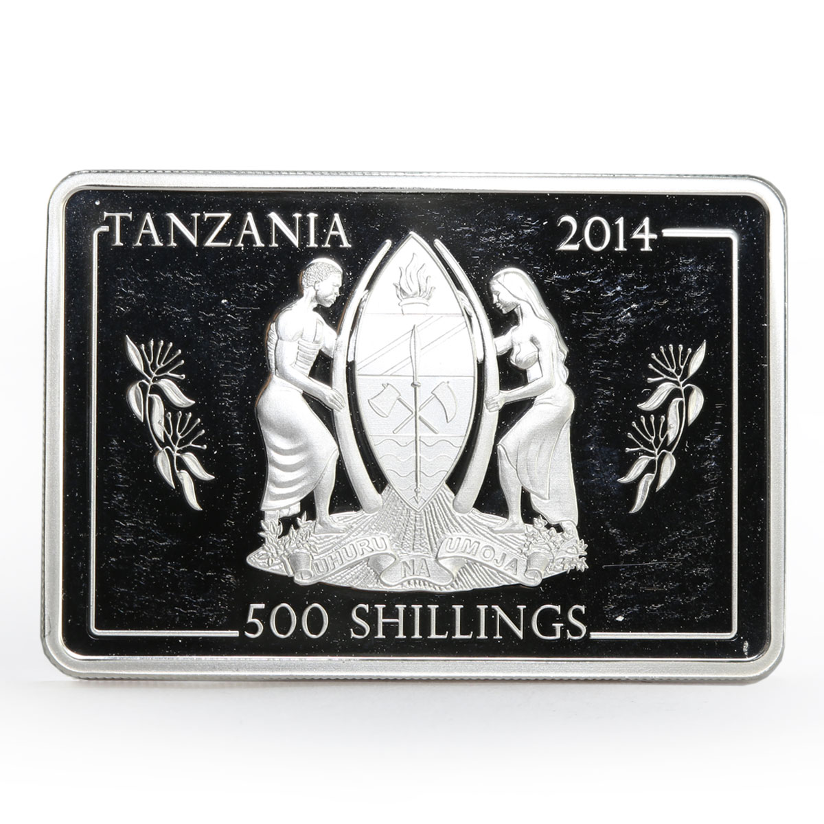 Tanzania 500 shillings Navy Flagships series USS Blue Ridge silver coin 2014