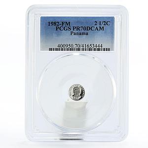 Panama 2,5 centesimos Victoriano Lorenzo PR70 PCGS proof nickel coin 1982