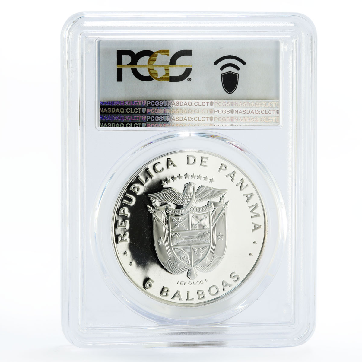 Panama 5 balboas President Belisario Porras PR70 PCGS proof silver coin 1980