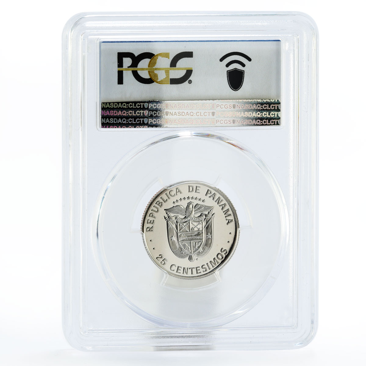 Panama 25 centesimos Statesman Justo Arosemena PR70 PCGS proof nickel coin 1980