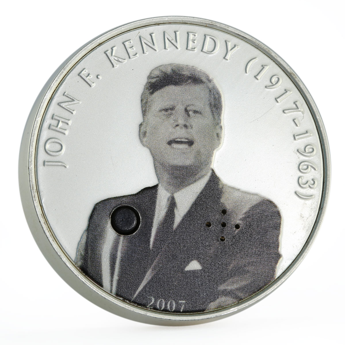 Mongolia 500 togrog Famous Politicians series John F. Kennedy silver coin 2007