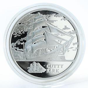 Belarus 20 rubles Seafaring Cutty Sark Ship Clipper hologram silver coin 2011