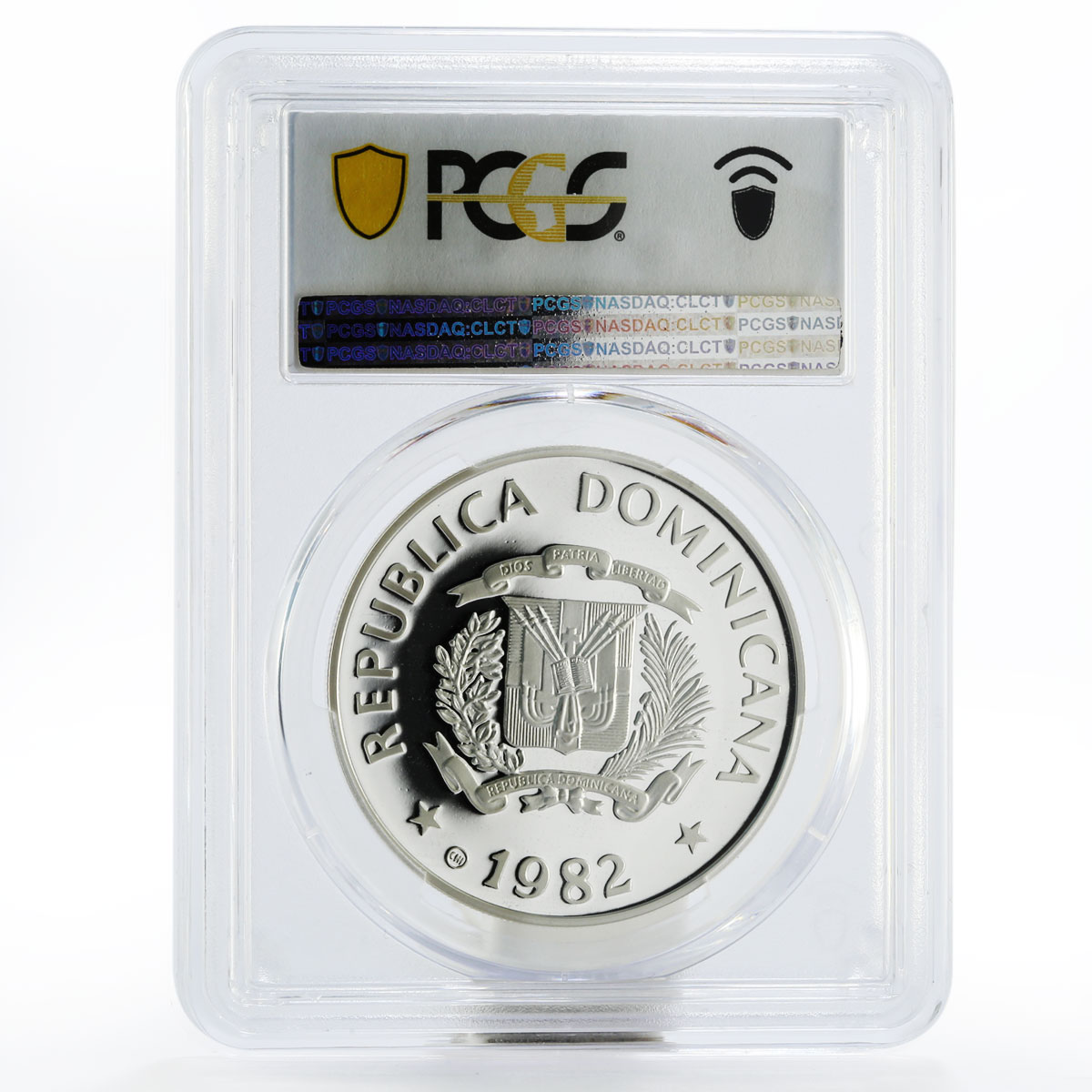 Dominican Republic 10 pesos Year of Child PR68 PCGS silver coin 1982