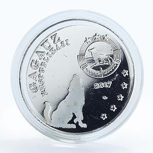 Gagauz 100 lei Howling Wolf Wild Animal coin 2017