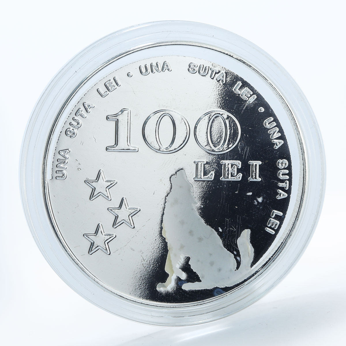 Gagauz 100 lei Howling Wolf Wild Animal coin 2017