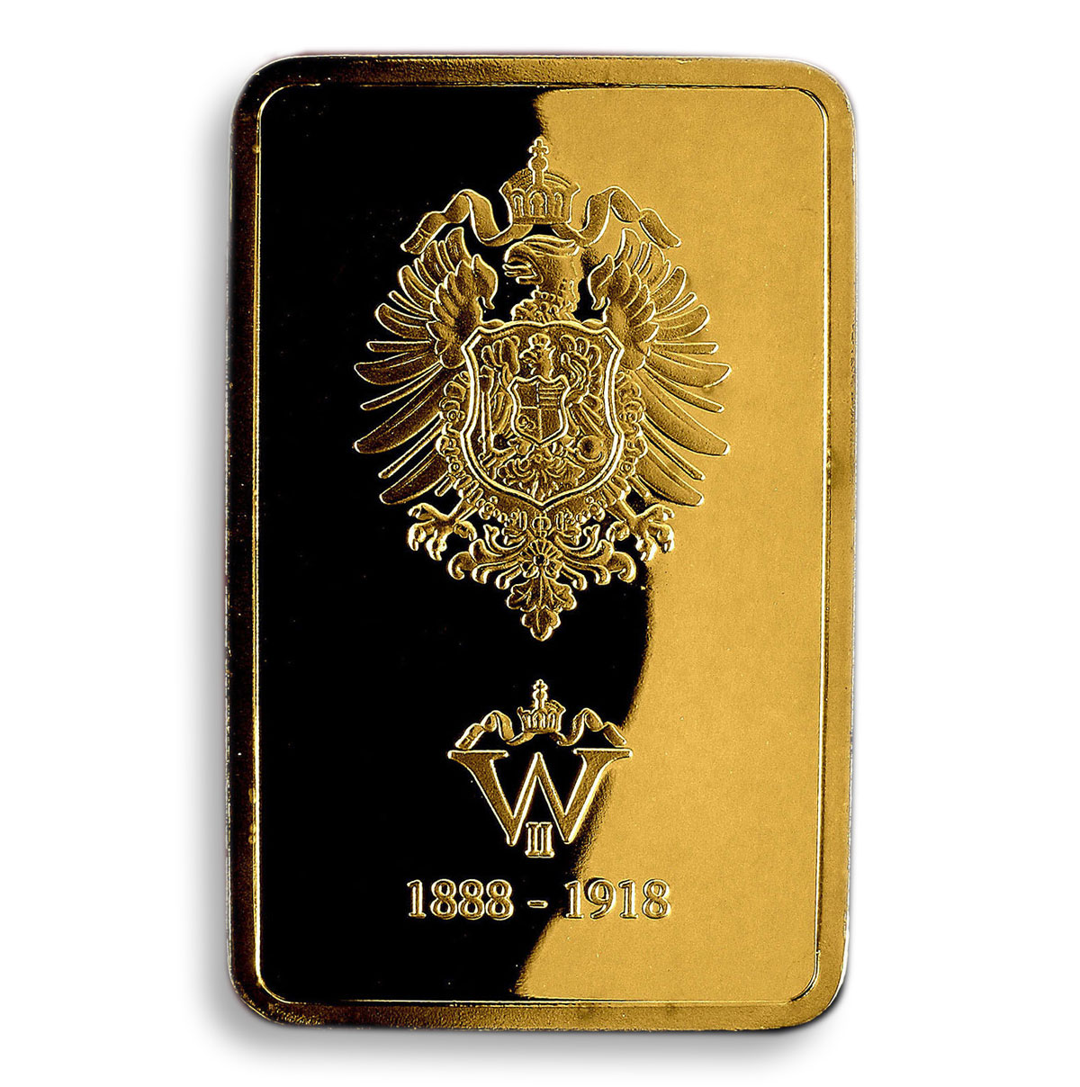 Germany, Deutsche Kaiser, Germany, Wilhelm II, Gold Plated bar, 1888-1918