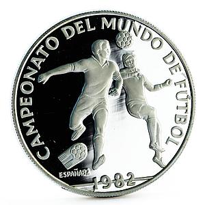 Panama 10 balboas Football World Cup in Spain Two Players proof silver coin 1982