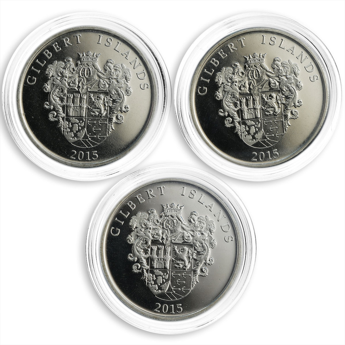 Gilbert Islands set of 3 coins Ships 2015