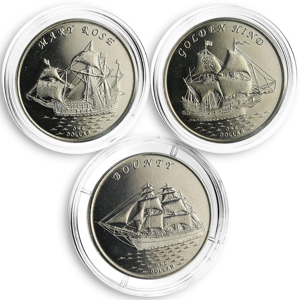 Gilbert Islands set of 3 coins Ships 2015