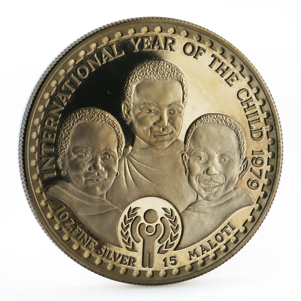 Lesotho 15 maloti Year of the Child PN11 trial essai nickel coin 1979