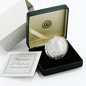 Andorra 10 diners Holy Helpers Saint Christopher Angel proof silver coin 2010