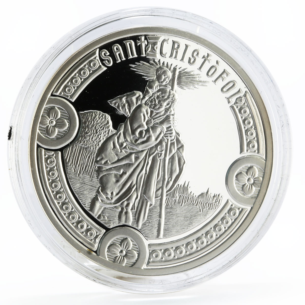 Andorra 10 diners Holy Helpers series St. Christopher proof silver coin 2010