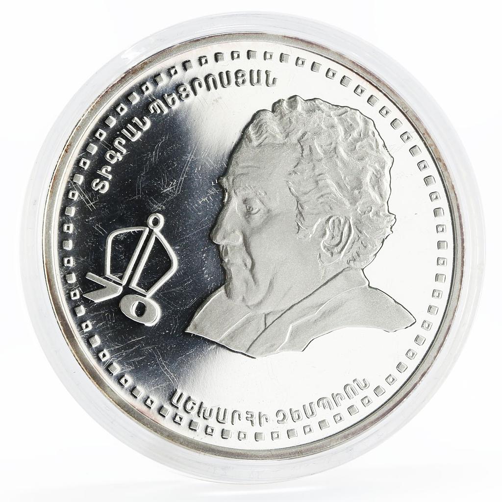 Armenia 5000 dram 70th Anniversary of Grandmaster T. Petrosian silver coin 1999