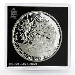 Cook Islands 2 dollars History in Ships series Preussen Ship silver coin 2015