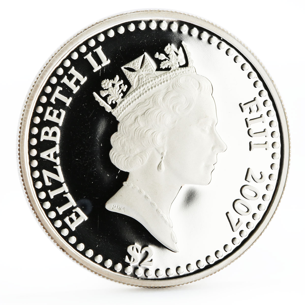 Fiji 2 dollars Year of the Pig series Formosan Wild Boar silver coin 2007
