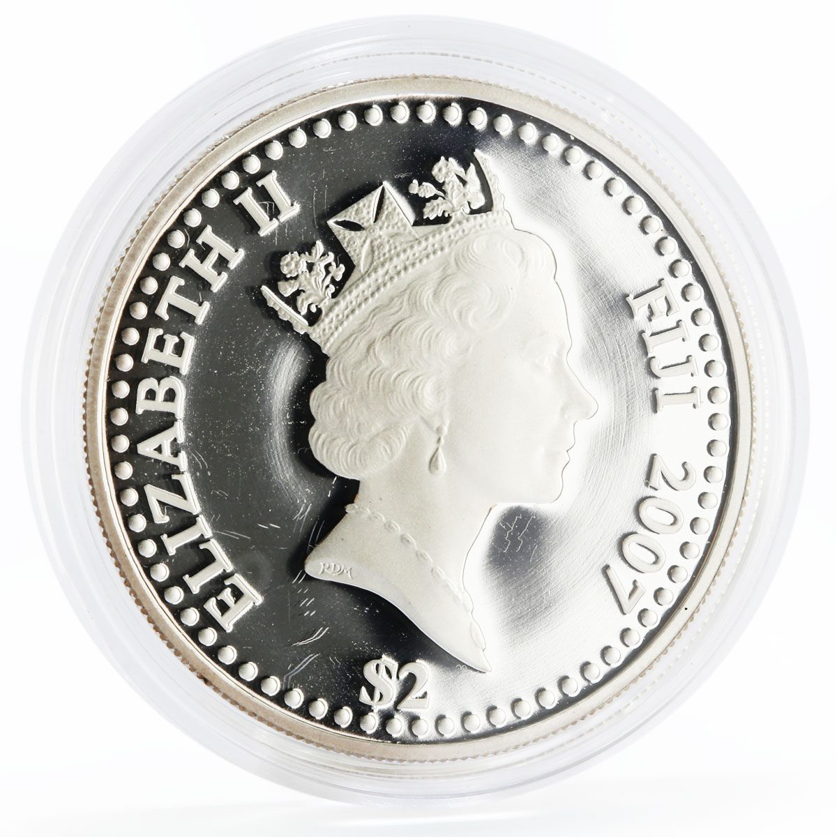 Fiji 2 dollars Year of the Pig series Formosan Wild Boar silver coin 2007