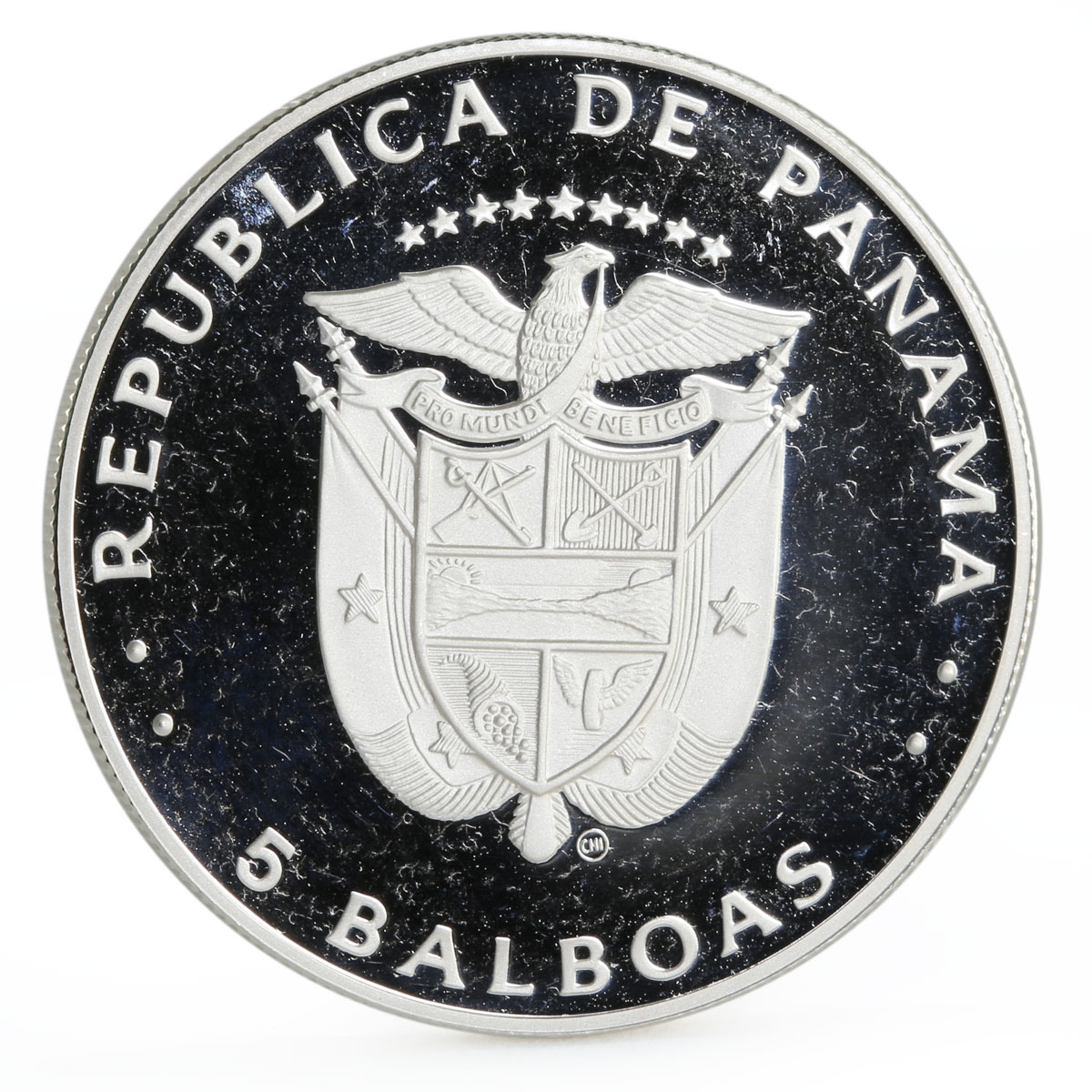 Panama 5 balboas Land of Champions series Boxer proof silver coin 1980