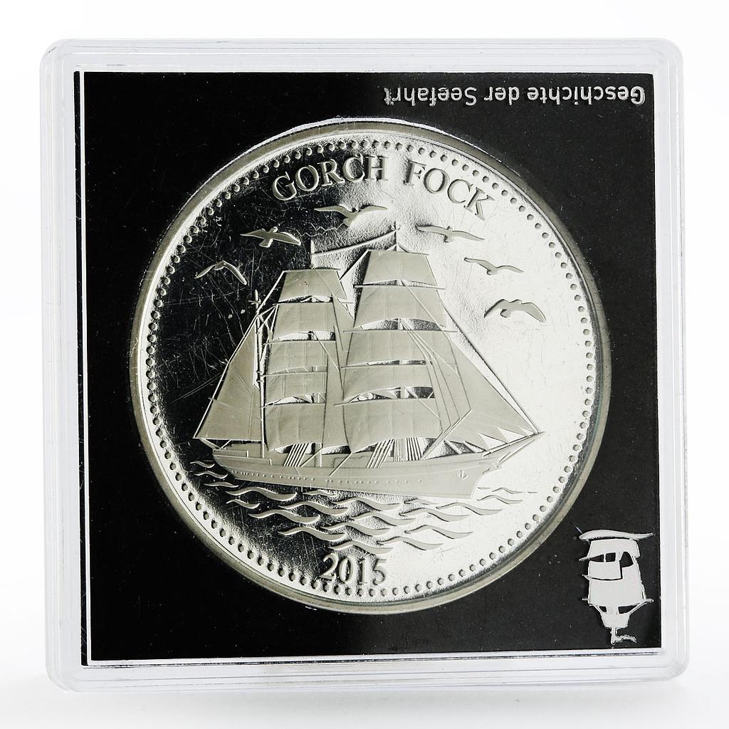Samoa 2 dollars History in Ships series Gorch Fock proof silver coin 2015